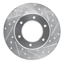 R1 79-80 Toyota Pickup Front Right Drilled & Slotted Silver Brake Rotor