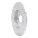 R1 08-18 Pontiac Vibe Rear Drilled & Slotted Silver Brake Rotor Set
