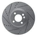 R1 07-15 Mini Cooper (Excl Clubman) Front Left Drilled & Slotted Silver Brake Rotor