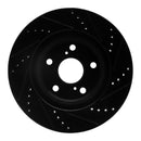 R1 11-16 ScIon tC Front & Rear Drilled & Slotted Black Brake Rotor Set