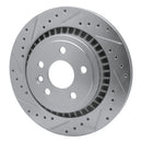 R1 10-17 Volvo XC60 Rear Left Drilled & Slotted Silver Brake Rotor