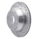 R1 06-09 Chevrolet TrailBlazer Front & Rear Drilled & Slotted Silver Brake Rotor Set