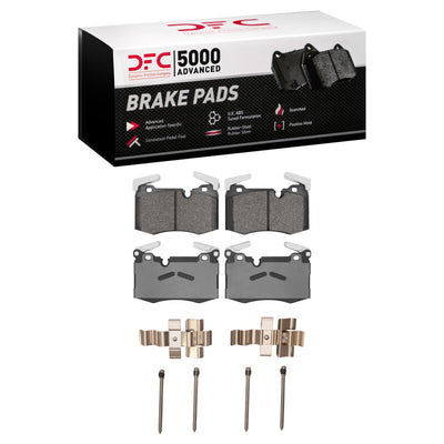 DFC 09-14 Mini Cooper (Excl Clubman) Front 5000 Advanced Low Metallic Brake Pads and Hardware Kit