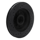 R1 90-02 Chevrolet ASTRO Front Right Drilled & Slotted Black Brake Rotor