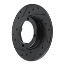 R1 85-94 Chevrolet Sprint Front Left Drilled & Slotted Black Brake Rotor