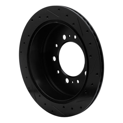 R1 07-22 Lexus LX570 Front & Rear Drilled & Slotted Black Brake Rotor Set