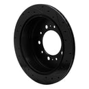 R1 07-22 Lexus LX570 Front & Rear Drilled & Slotted Black Brake Rotor Set