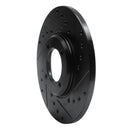 R1 63-86 Ford Cortina Front Right Drilled & Slotted Black Brake Rotor