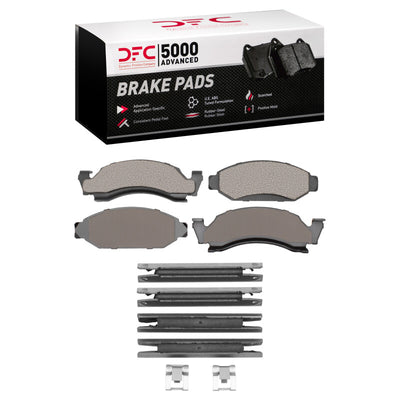 DFC 86-93 Ford Bronco Front Drilled & Slotted Geoperformance Rotors 5000 Advanced Pads w/Hardware