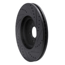 R1 09-24 Infiniti M56 Front & Rear Drilled & Slotted Black Brake Rotor Set