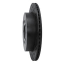 R1 07-12 Ford Edge Rear Right Drilled & Slotted Black Brake Rotor