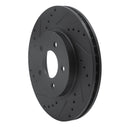 R1 05-12 Ford Escape Front Left Drilled & Slotted Black Brake Rotor