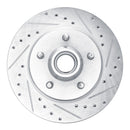 R1 90-02 Chevrolet ASTRO Front Right Drilled & Slotted Silver Brake Rotor