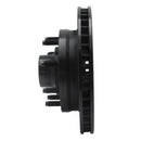 R1 1994-1999 Dodge Ram 2500 Front Left Drilled & Slotted Black Brake Rotor