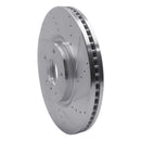 R1 07-15 Infiniti G35 Front Right Drilled & Slotted Silver Brake Rotor