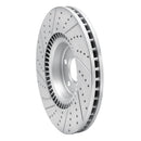 R1 12-18 Audi A6 Quattro Front Right Drilled & Slotted Geo-Carbon Rotor