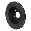 R1 10-11 Ford Ranger (USA/Canada) Rear Right Drilled & Slotted Black Brake Rotor