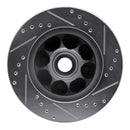 R1 93-93 Ford Mustang Front Left Drilled & Slotted Silver Brake Rotor