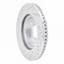 R1 02-07 Chevrolet Equinox Front Right Drilled & Slotted Silver Brake Rotor