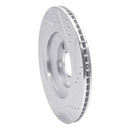 R1 04-18 Audi A8 Rear Left Drilled & Slotted Silver Brake Rotor