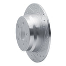 R1 96-04 Volvo C70 Rear Right Drilled & Slotted Silver Brake Rotor