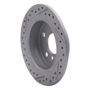 R1 14-24 Mini Cooper (Excl Clubman Rear Right Drilled & Slotted Geo-Carbon Rotor