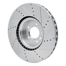 R1 13-17 Land Rover Range Rover Front & Rear Drilled & Slotted Silver Brake Rotor Set