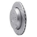 R1 10-16 Hyundai Genesis Coupe Rear Drilled & Slotted Silver Brake Rotor Set