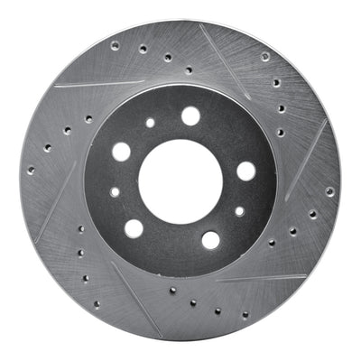 R1 95-97 Ford Crown Victoria Front Left Drilled & Slotted Silver Brake Rotor
