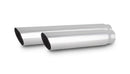 Vibrant 4in Round SS Truck/SUV Exhaust Tip (Single Wall Angle Cut) - 2.5in inlet 20in long