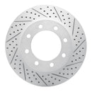 R1 12-25 Ford F-450 Super Duty Front Right Drilled & Slotted Geo-Carbon Rotor