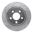 R1 07-12 Dodge Nitro Front Left Drilled & Slotted Silver Brake Rotor