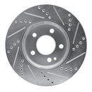 R1 06-11 Mercedes-Benz B200 Front Left Drilled & Slotted Silver Brake Rotor