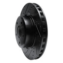 R1 05-06 Pontiac GTO Front Left Drilled & Slotted Black Brake Rotor