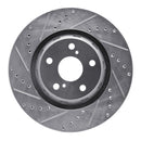 R1 09-15 Toyota Venza Front & Rear Drilled & Slotted Silver Brake Rotor Set