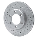 R1 93-98 Toyota T100 Front Left Drilled & Slotted Silver Brake Rotor