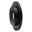 R1 91-98 Chevrolet Tracker Front Left Drilled & Slotted Black Brake Rotor