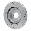 R1 10-16 Hyundai Genesis Coupe Front & Rear Drilled & Slotted Silver Brake Rotor Set