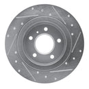R1 06-11 Buick Lucerne Rear Left Drilled & Slotted Silver Brake Rotor