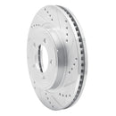 R1 06-10 Ford Explorer Sport Trac Front Right Drilled & Slotted Silver Brake Rotor
