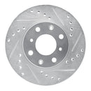 R1 86-91 Acura Integra Front Drilled & Slotted Silver Brake Rotor Set