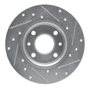 R1 12-19 Fiat 500 Front & Rear Drilled & Slotted Silver Brake Rotor Set