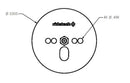 Ridetech Airspring Pattern Plate wit 7/16 Nut Centered