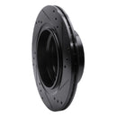 R1 03-08 BMW Z4 Rear Left Drilled & Slotted Black Brake Rotor