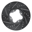 R1 92-98 Acura Vigor Front Right Drilled & Slotted Silver Brake Rotor