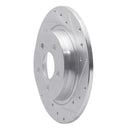R1 04-13 Volvo V50 Rear Right Drilled & Slotted Silver Brake Rotor
