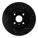 R1 16-25 Fiat 124 Spider Front & Rear Drilled & Slotted Black Brake Rotor Set
