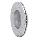 R1 1994-2002 Land Rover Range Rover Front Left Drilled & Slotted Silver Brake Rotor
