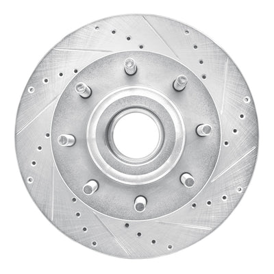 R1 06-12 Ford F-250 2WD (Super Duty) Front Right Drilled & Slotted Silver Brake Rotor