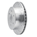R1 03-05 Chevrolet Express 2500 Rear Right Drilled & Slotted Silver Brake Rotor